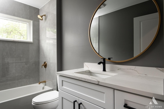 10921 S Hermosa Ave, Chicago, IL 60643 - bathroom with vanity, toilet, and shower / washtub combination