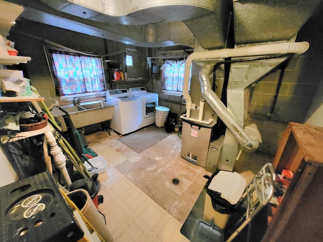 718 Central Park Ave, Flossmoor, IL 60422 - basement with washer and clothes dryer