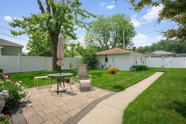 7416 Van Buren Ave, Hammond, IN 46324 - view of patio featuring a gate and outdoor dining area