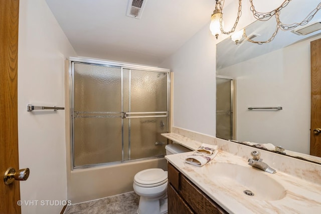3525 Saint Anthony Way Unit 7A, Rockford, IL 61101 - full bath with vanity, bath / shower combo with glass door, and tile patterned floors