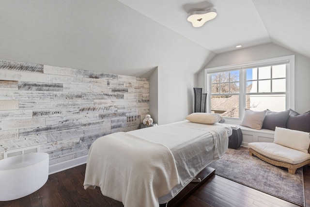 622 S Washington St, Hinsdale, IL 60521 - bedroom featuring wood finished floors and vaulted ceiling