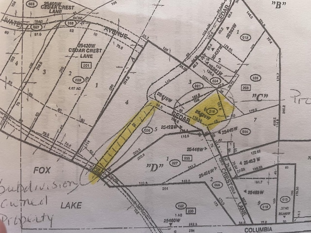 25429 W Cedar Crest Ln, Lake Villa, IL 60046 - map of parcels