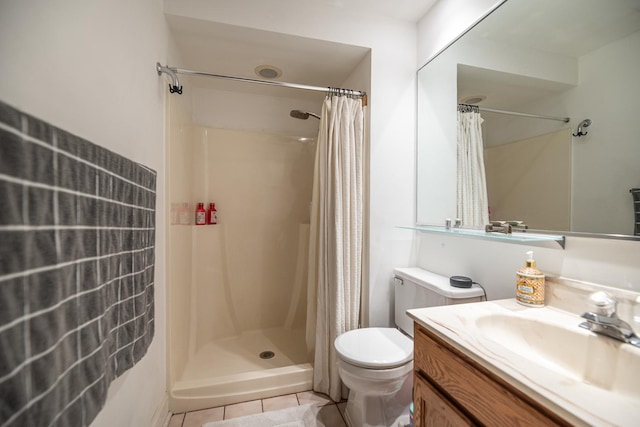 25429 W Cedar Crest Ln, Lake Villa, IL 60046 - full bath with vanity, tile patterned floors, and a shower with shower curtain