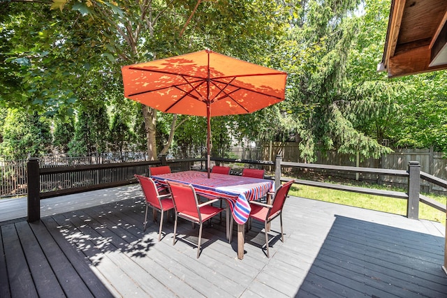 25429 W Cedar Crest Ln, Lake Villa, IL 60046 - wooden deck with a fenced backyard and outdoor dining area