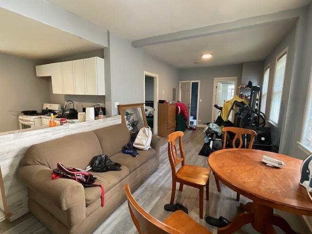 8205 S Houston Ave, Chicago, IL 60617 - dining space featuring light wood-style flooring