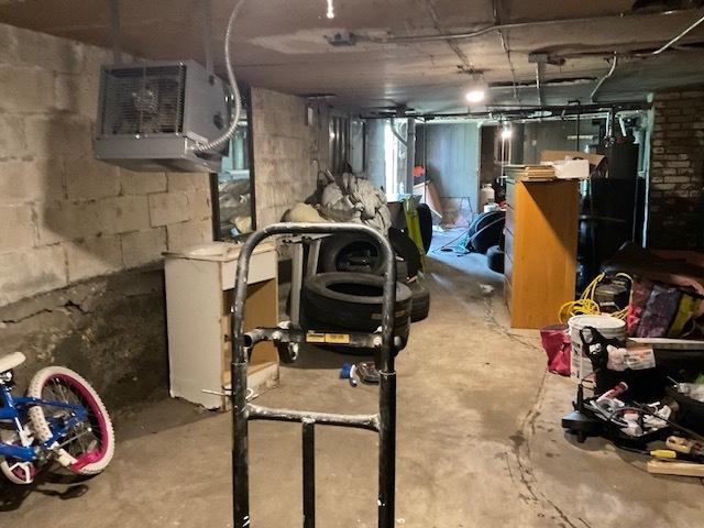 8205 S Houston Ave, Chicago, IL 60617 - unfinished basement with a heating unit