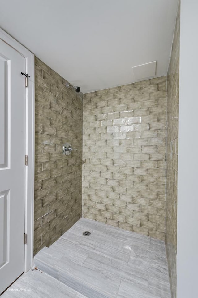 5448 N Lieb Ave, Chicago, IL 60630 - full bathroom featuring a tile shower