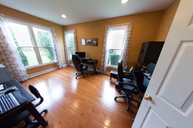 1034 Idaho St, Carol Stream, IL 60188 - office featuring light wood-style floors, recessed lighting, and baseboards