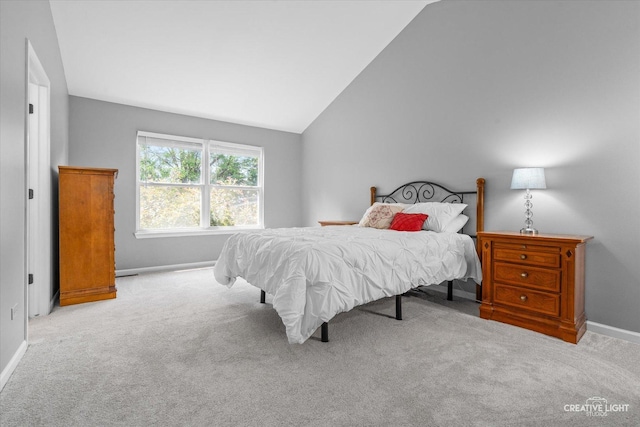 1889 Shore Line Ct, Romeoville, IL 60446 - carpeted bedroom with baseboards and vaulted ceiling