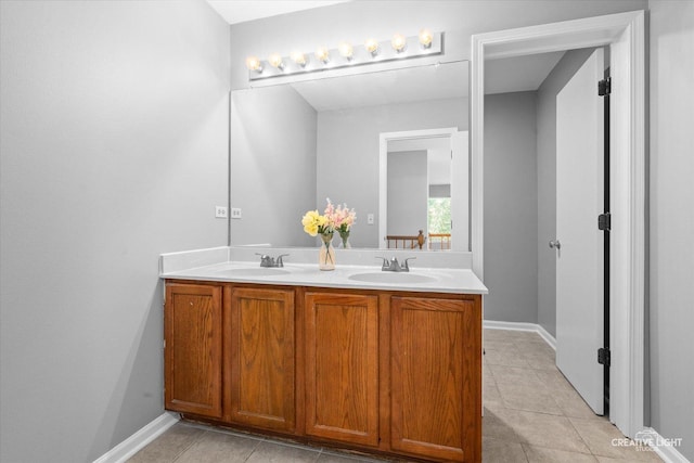 1889 Shore Line Ct, Romeoville, IL 60446 - full bathroom with double vanity and tile patterned flooring