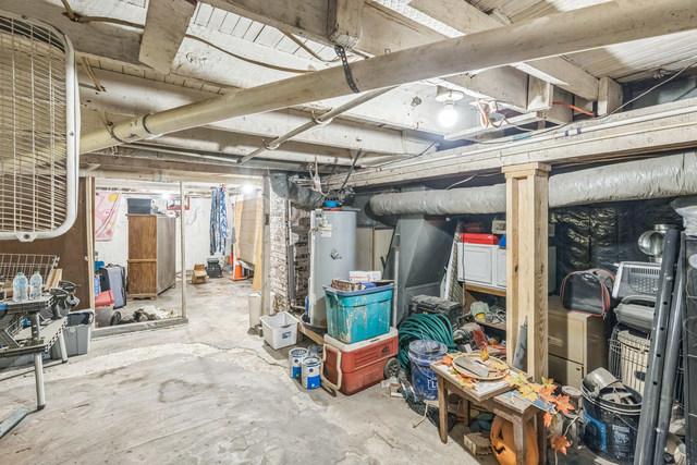 420 N 9th St, Herrin, IL 62948 - unfinished basement with gas water heater