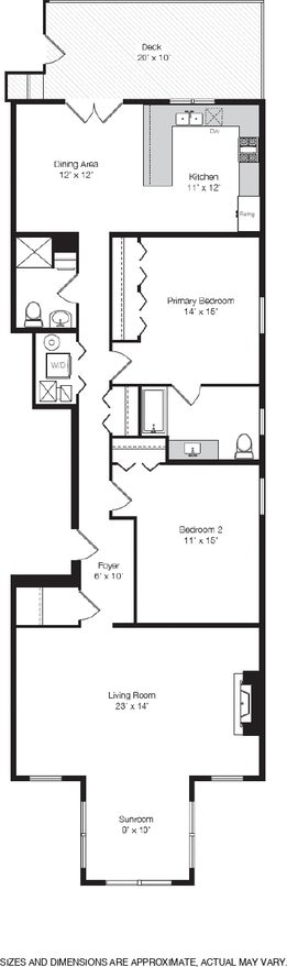 4413 N Malden St Unit 2S, Chicago, IL 60640 - view of home floor plan