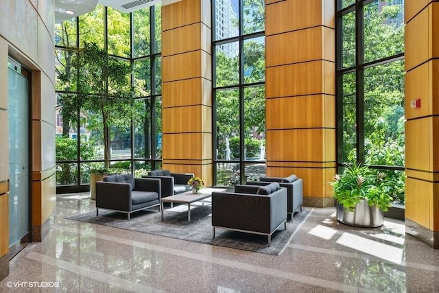 400 N La Salle Dr Unit 3002, Chicago, IL 60654 - building lobby featuring a towering ceiling