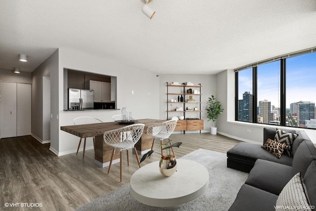 400 N La Salle Dr Unit 3002, Chicago, IL 60654 - living room with light wood-style floors and a view of city