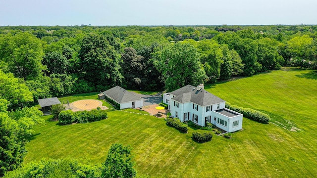 1596 W Palatine Rd, Inverness, IL 60067 - view of subject property featuring a heavily wooded area
