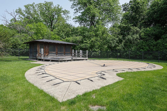1596 W Palatine Rd, Inverness, IL 60067 - view of property's community with a patio area