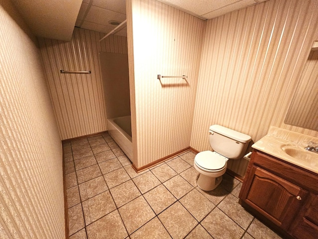 2 Kenilworth Ct, Cary, IL 60013 - bathroom with vanity, tile patterned flooring, and tub / shower combination