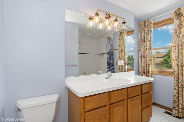 612 Pine View Pass, Lake Villa, IL 60046 - bathroom featuring vanity, tile patterned flooring, and a shower with curtain
