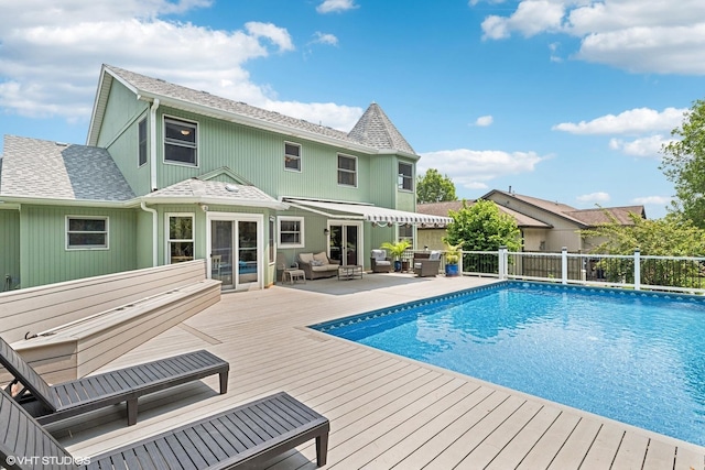 612 Pine View Pass, Lake Villa, IL 60046 - view of swimming pool with outdoor lounge area and a deck