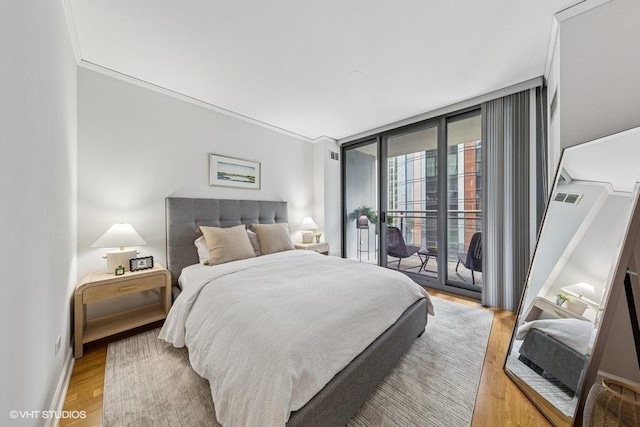 450 E Waterside Dr Unit 906, Chicago, IL 60601 - bedroom featuring access to exterior and light wood finished floors