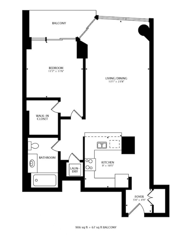450 E Waterside Dr Unit 906, Chicago, IL 60601 - home floor plan