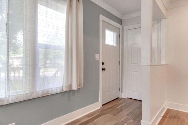 4519 W Shore Dr, Mchenry, IL 60050 - foyer entrance featuring wood finished floors and baseboards