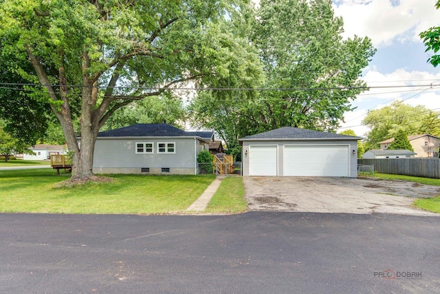 4519 W Shore Dr, Mchenry, IL 60050 - view of front of property with a detached garage and an outdoor structure
