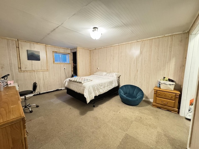 1419 Major Dr, Plainfield, IL 60586 - bedroom with carpet flooring and wooden walls