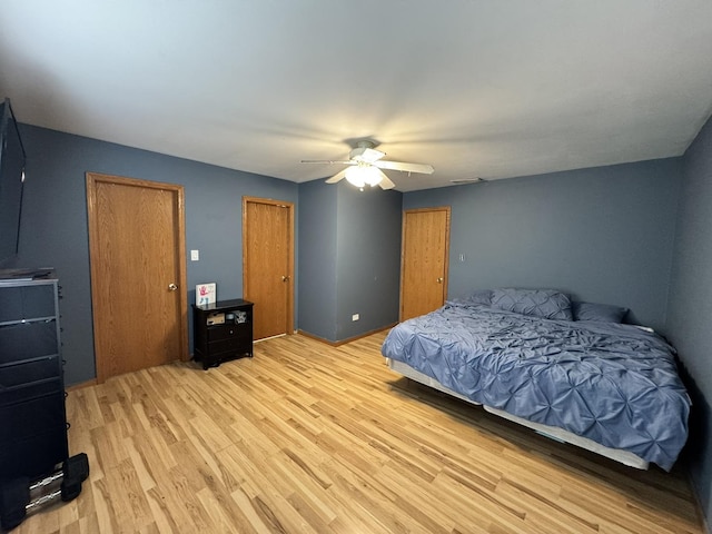 1419 Major Dr, Plainfield, IL 60586 - bedroom with light wood finished floors and ceiling fan