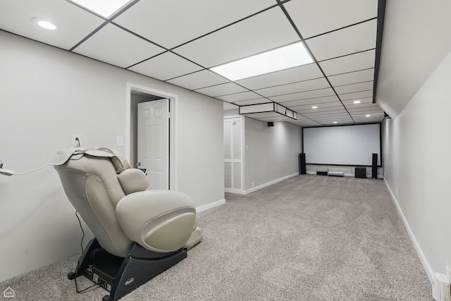 421 Pintail Ln, Deerfield, IL 60015 - home theater room featuring carpet floors, recessed lighting, and baseboards