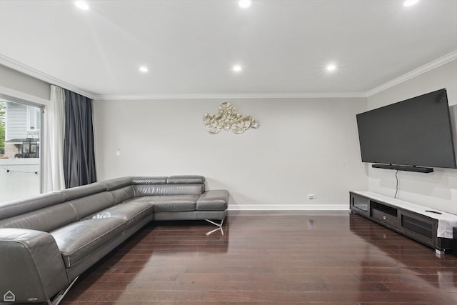 421 Pintail Ln, Deerfield, IL 60015 - living room featuring wood finished floors, recessed lighting, crown molding, and baseboards