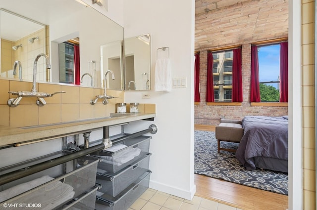 120 E Cullerton St Unit 402, Chicago, IL 60616 - bathroom featuring tile patterned floors and vanity