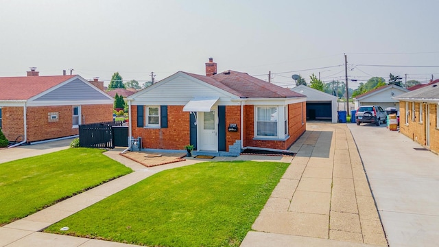 9727 Richard Ave, Franklin Park, IL 60131 - bungalow-style home with brick siding and a detached garage