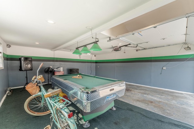 9727 Richard Ave, Franklin Park, IL 60131 - rec room with billiards table and baseboards