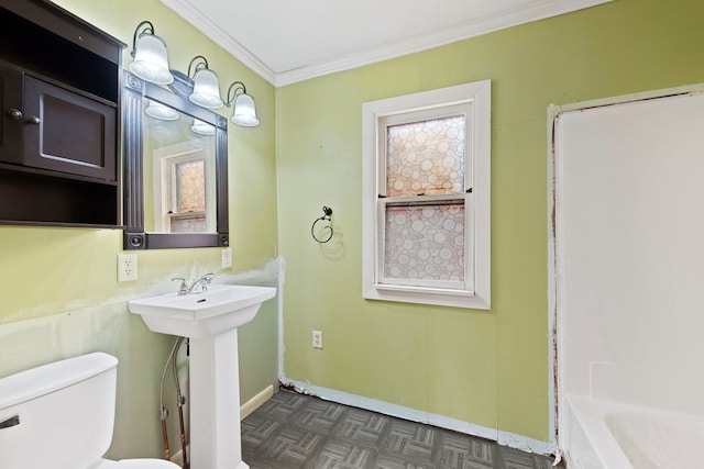 5460B W State Route 17, Kankakee, IL 60901 - full bathroom featuring crown molding, a tub, and a shower