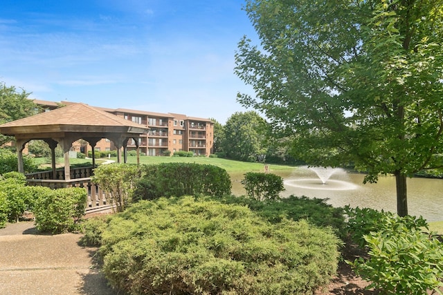 101 Old Oak Dr Unit 212, Buffalo Grove, IL 60089 - view of home's community with a gazebo and a water view