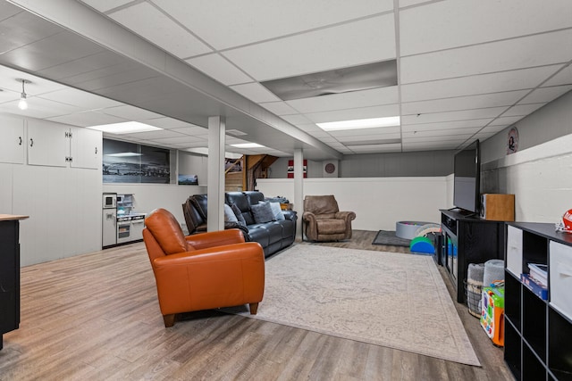 1716 Park Haven Dr, Champaign, IL 61820 - living room featuring wood finished floors and a paneled ceiling