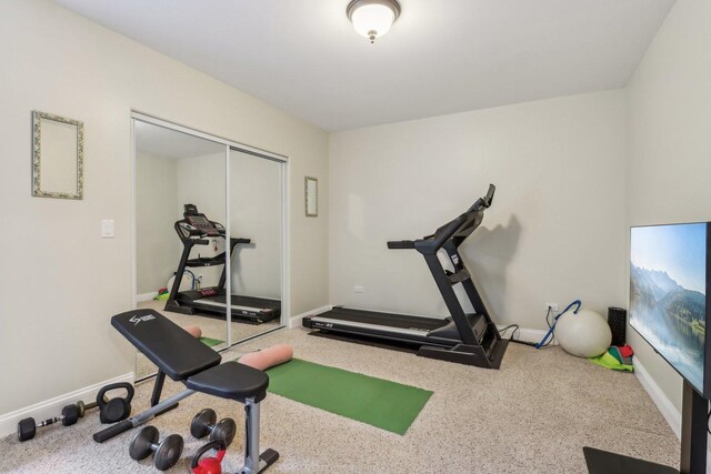 24 Wood Oaks Dr, South Barrington, IL 60010 - exercise room with carpet and baseboards