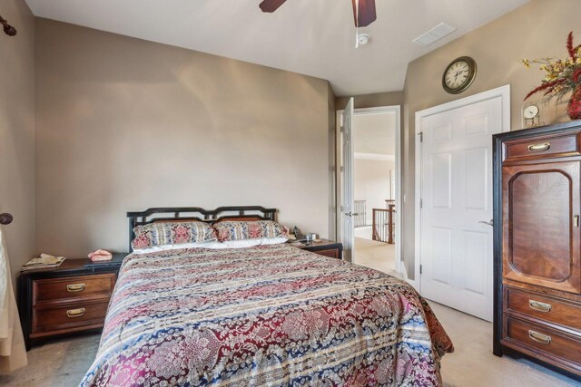 24 Wood Oaks Dr, South Barrington, IL 60010 - bedroom with light carpet and ceiling fan
