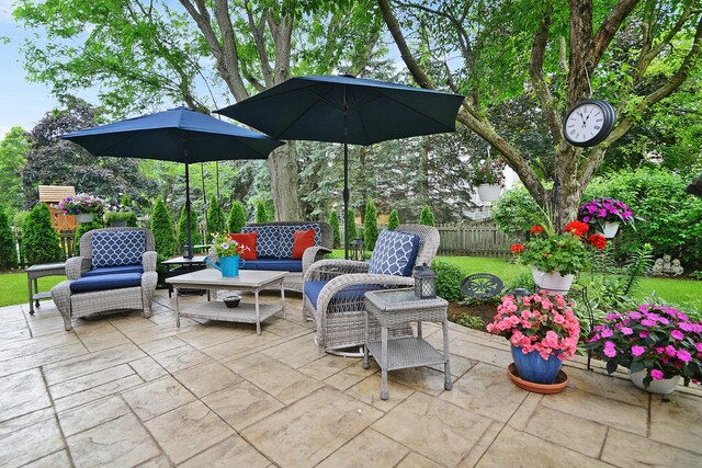 1344 Saddlebrook Rd, Bartlett, IL 60103 - view of patio / terrace featuring an outdoor living space