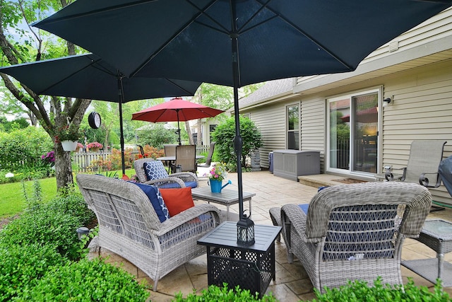 1344 Saddlebrook Rd, Bartlett, IL 60103 - wooden terrace with a patio and outdoor lounge area