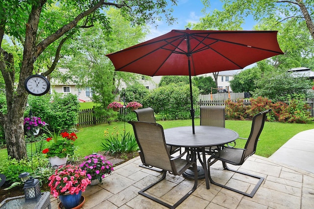 1344 Saddlebrook Rd, Bartlett, IL 60103 - fenced backyard featuring outdoor dining area and a patio