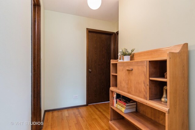 338 Sheridan Dr Unit 1F, Willowbrook, IL 60527 - hallway with light wood-style floors