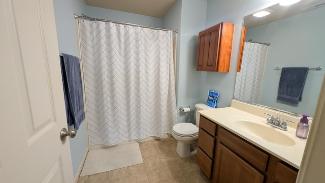 3908 Summer Sage Ct, Champaign, IL 61822 - bathroom featuring vanity, tile patterned floors, and a shower with curtain