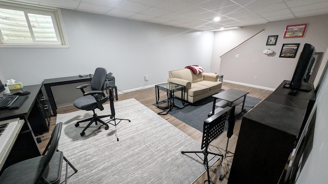 3908 Summer Sage Ct, Champaign, IL 61822 - office space featuring wood finished floors and a paneled ceiling