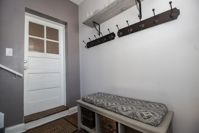 5236 W Nelson St, Chicago, IL 60641 - mudroom with baseboards and wood finished floors
