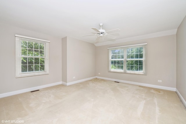 400 Saint Andrews Ln, Gurnee, IL 60031 - empty room featuring plenty of natural light, ceiling fan, and light carpet