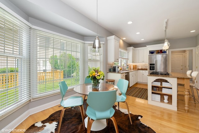 400 Saint Andrews Ln, Gurnee, IL 60031 - dining area with light wood-type flooring and recessed lighting