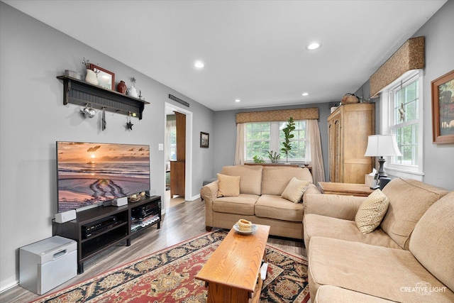 23551 W Winston Ave, Plainfield, IL 60586 - living area featuring wood finished floors and recessed lighting