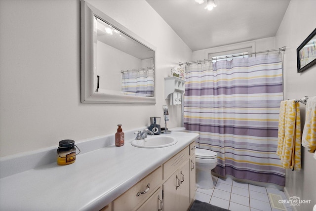 23551 W Winston Ave, Plainfield, IL 60586 - full bath featuring vanity, tile patterned flooring, and a shower with curtain